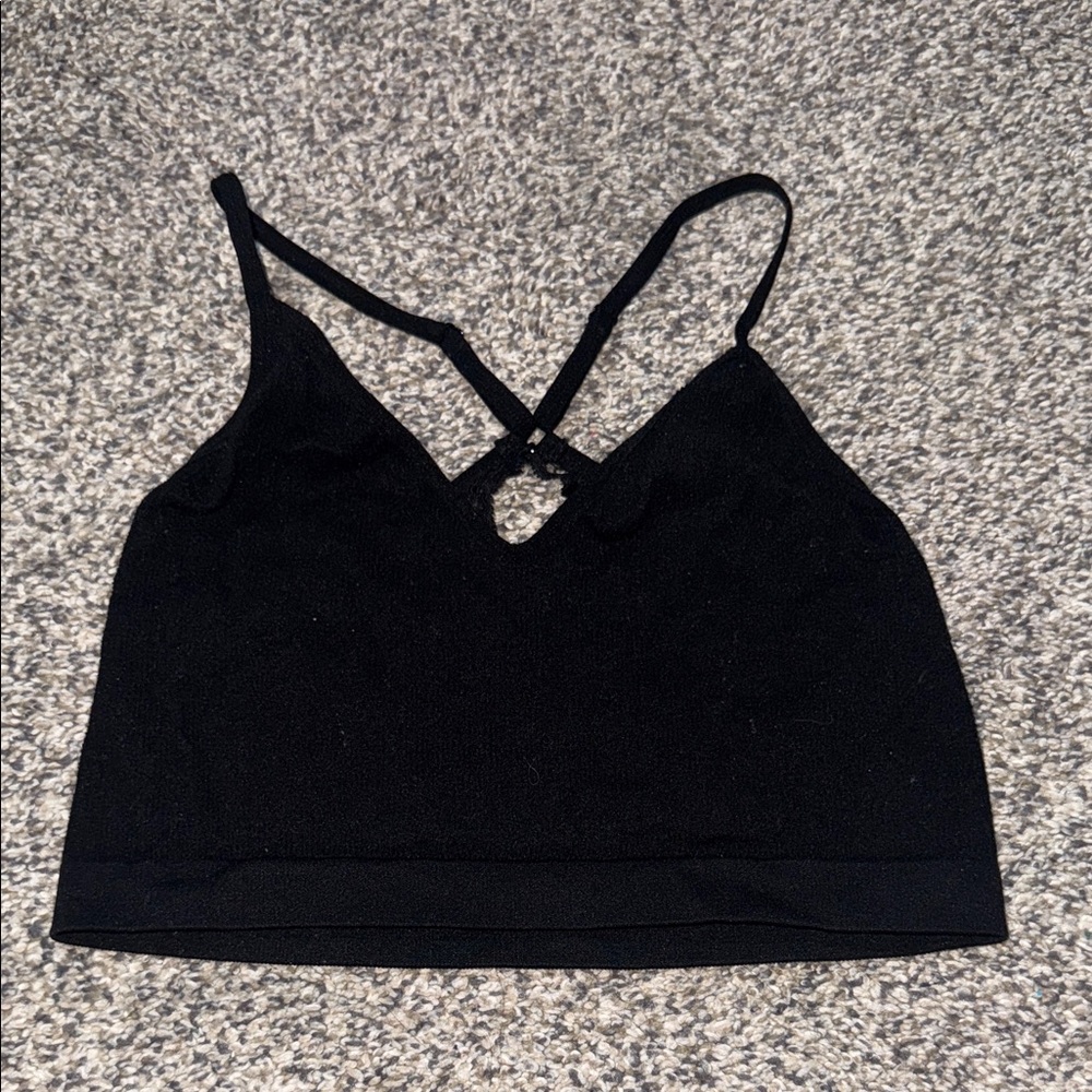 Bozzolo Black Nylon Blend Top